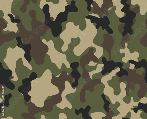 
Army seamless camouflage pattern, vector military texture, modern background. Street print
