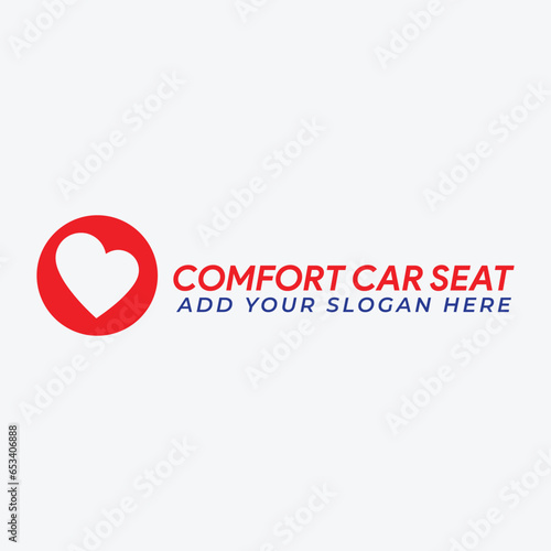 comfort car seats logo design vector