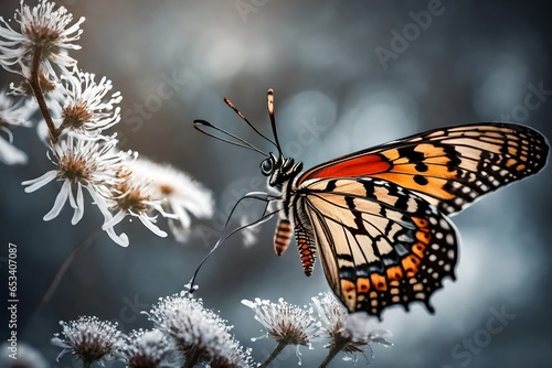 butterfly on a leaf 4k HD quality photo. 