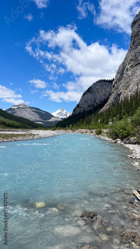 Canadian rockies river scene