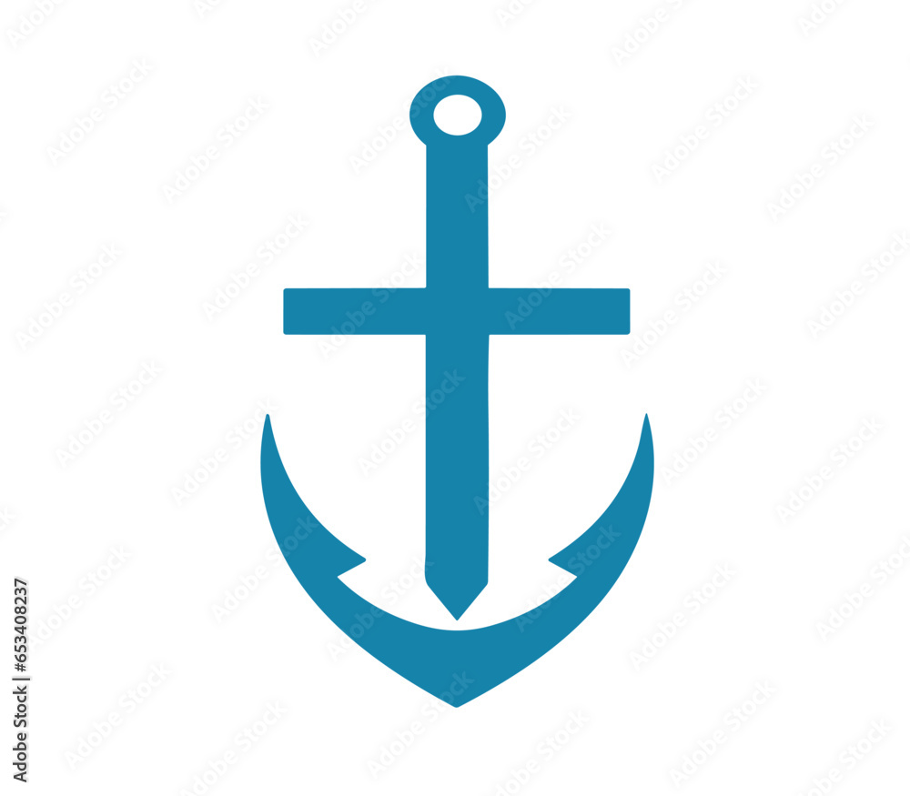 Anchor logo design Vector illustration on white background Anchor logo design Vector illustration on white background