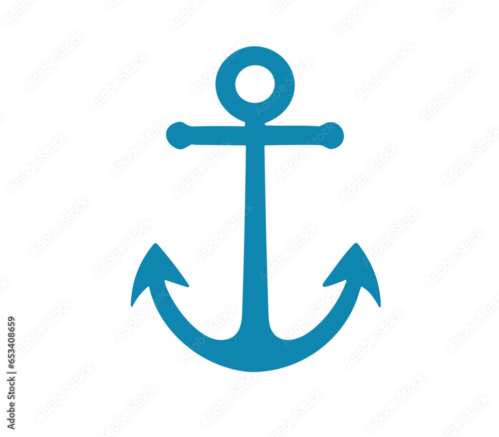 Anchor logo design Vector illustration on white background Anchor logo design Vector illustration on white background