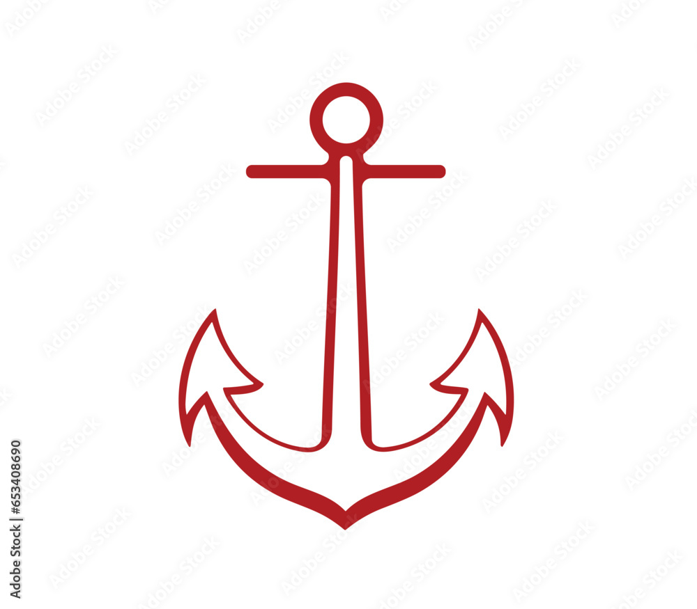 Anchor logo design Vector illustration on white background Anchor logo design Vector illustration on white background