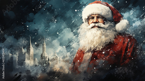 Santa Claus Styler Christmas Background © Wemerson