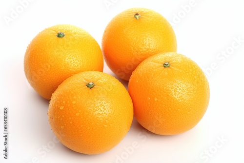 Fresh orange fruits isolated on white background
