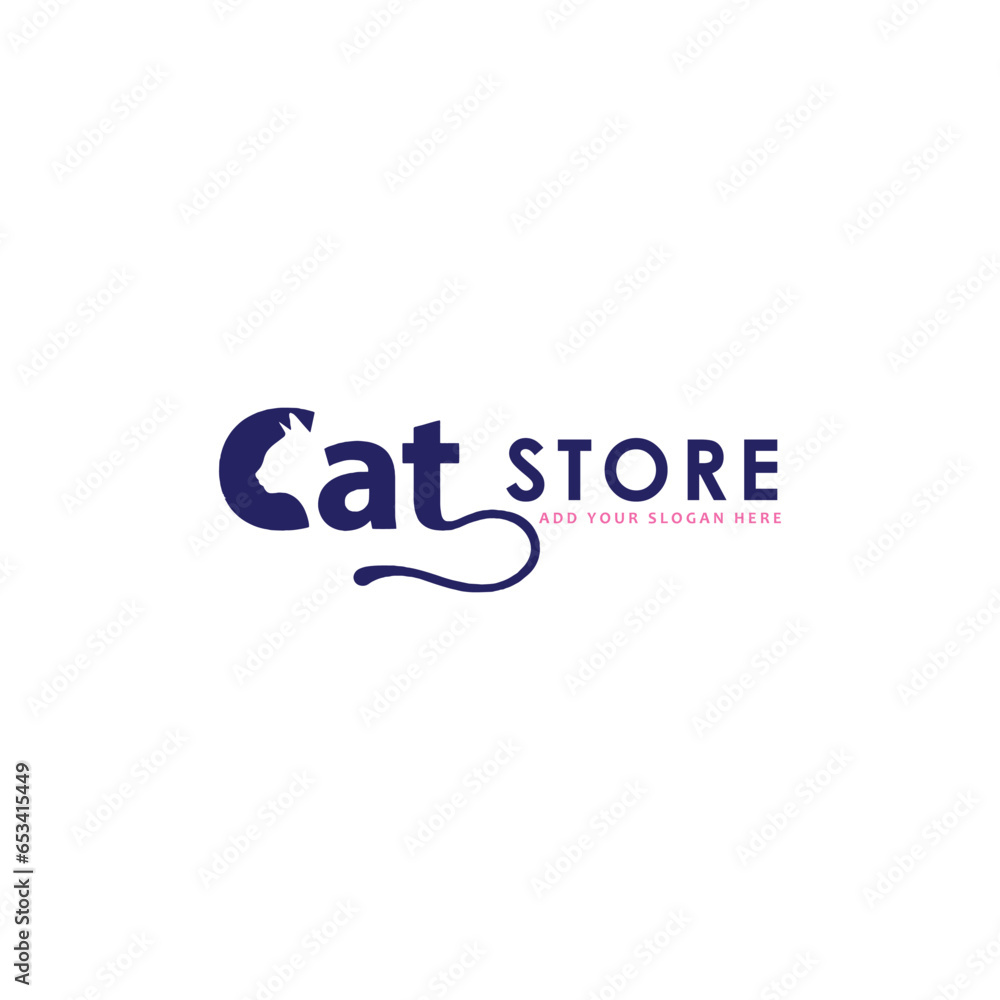 cat store logo design vector cat store logo design vector