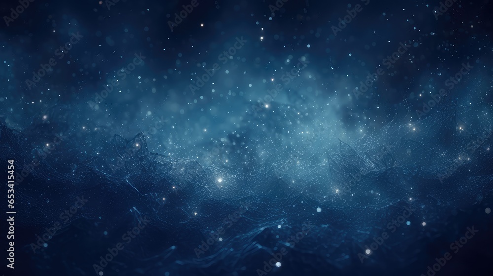 Fototapeta premium magic dust blue particles illustration effect abstract, glitter texture, bokeh glow magic dust blue particles
