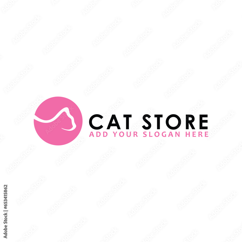 cat store logo design vector cat store logo design vector