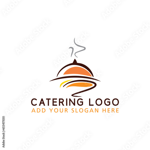 catering logo design vector