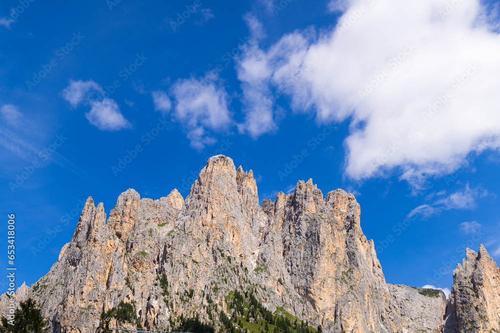 A view of the Dolomites and the countryside into Val di Fassa - Timelapse A view of the Dolomites and the countryside into Val di Fassa - Timelapse
