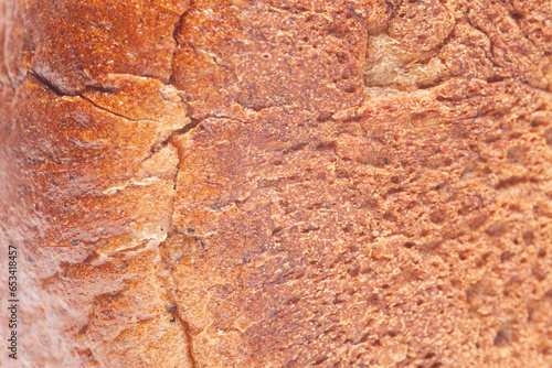 Texture of rye bread crust