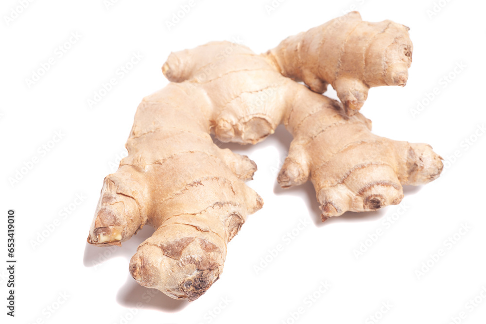Fresh ginger isolated on white background Fresh ginger isolated on white background