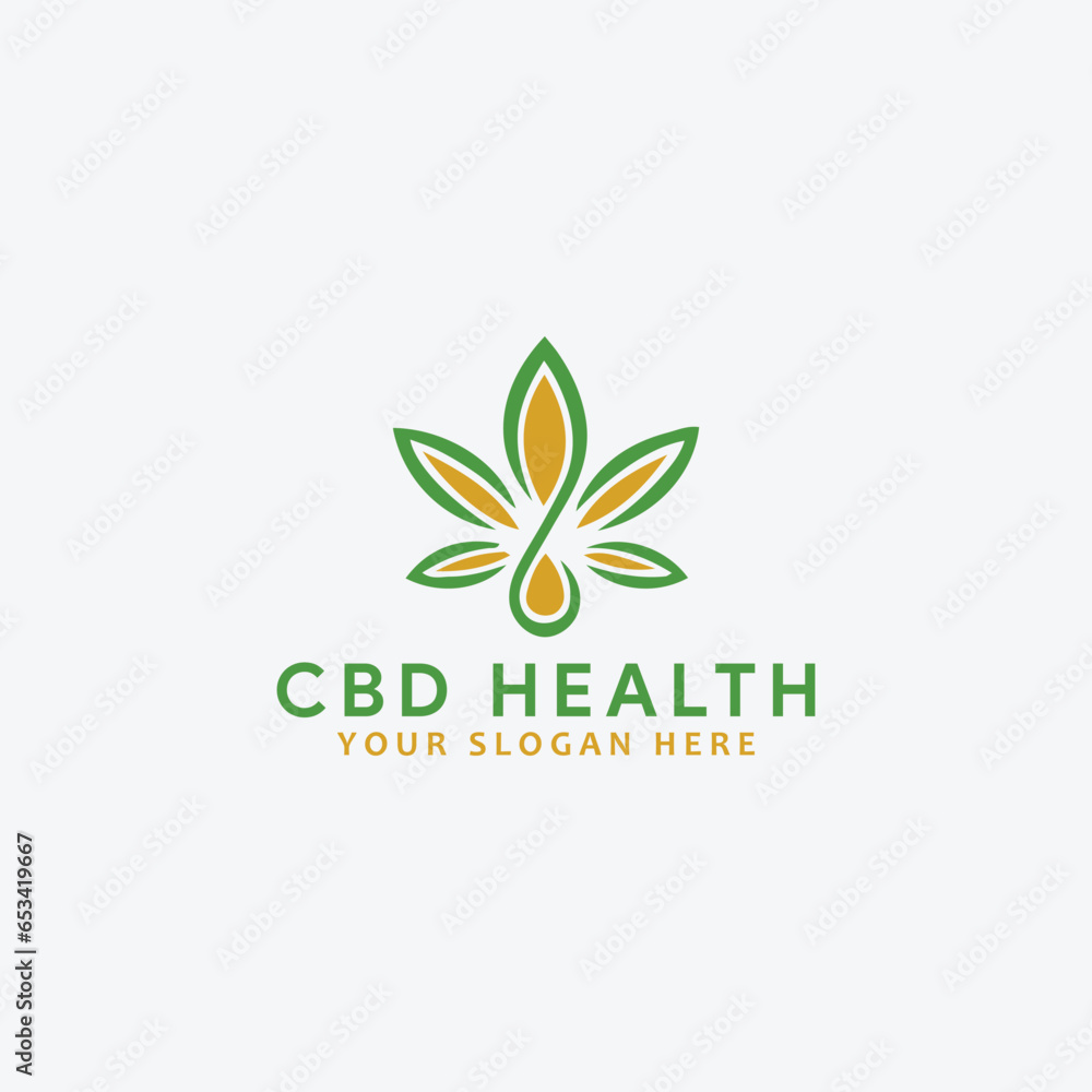 marijuana cbd health logo design marijuana cbd health logo design
