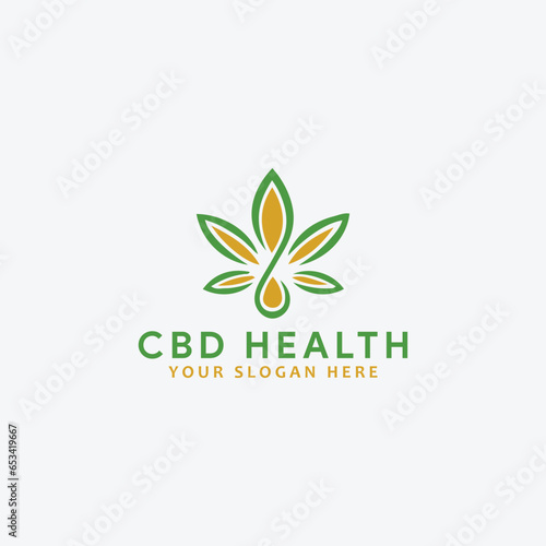 marijuana cbd health logo design