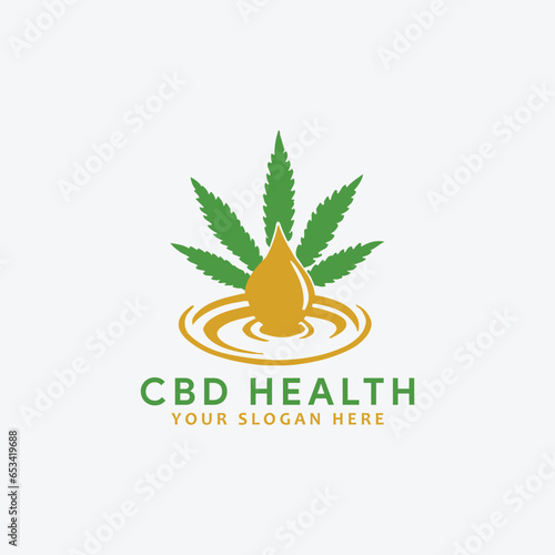 marijuana cbd health logo design