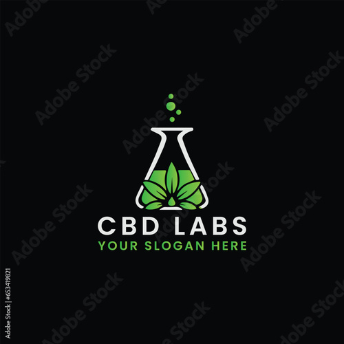 marijuana cbd health logo design