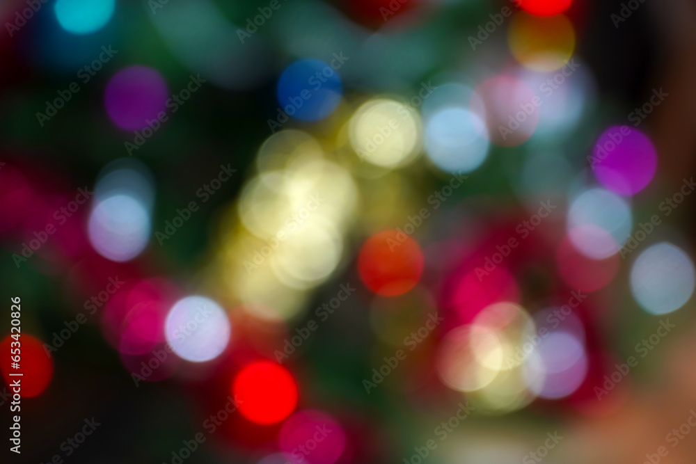 abstract christmas bokeh lights
