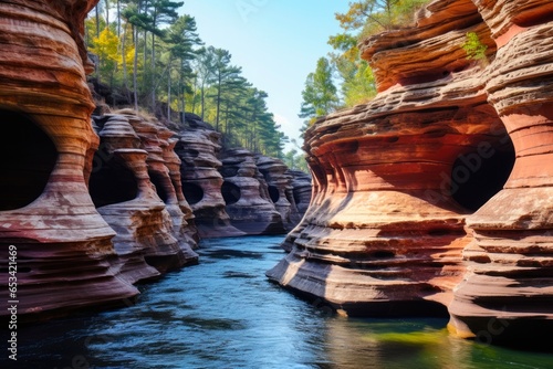 Discovering the Geology of Wisconsin Dells: Exploring the River Formations and Sandstone Attractions photo