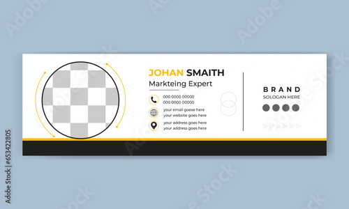 Modern and minimalist email signature or email footer template design 