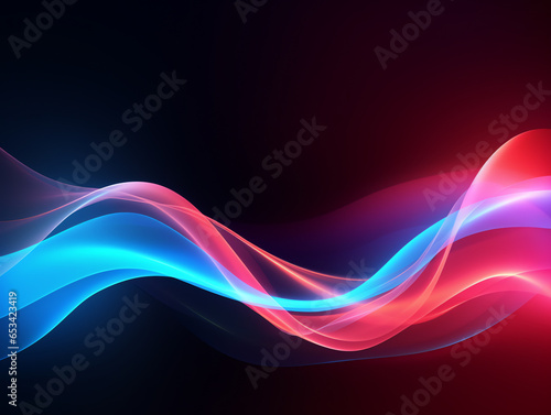 Abstract background of neon wave hi-tech design, modern futuristic style