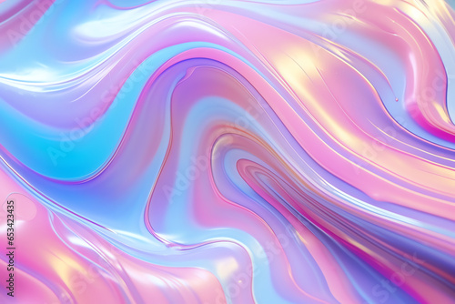 Wallpaper Mural Abstract pastel rainbow trippy background iridescent fluid technology design Torontodigital.ca