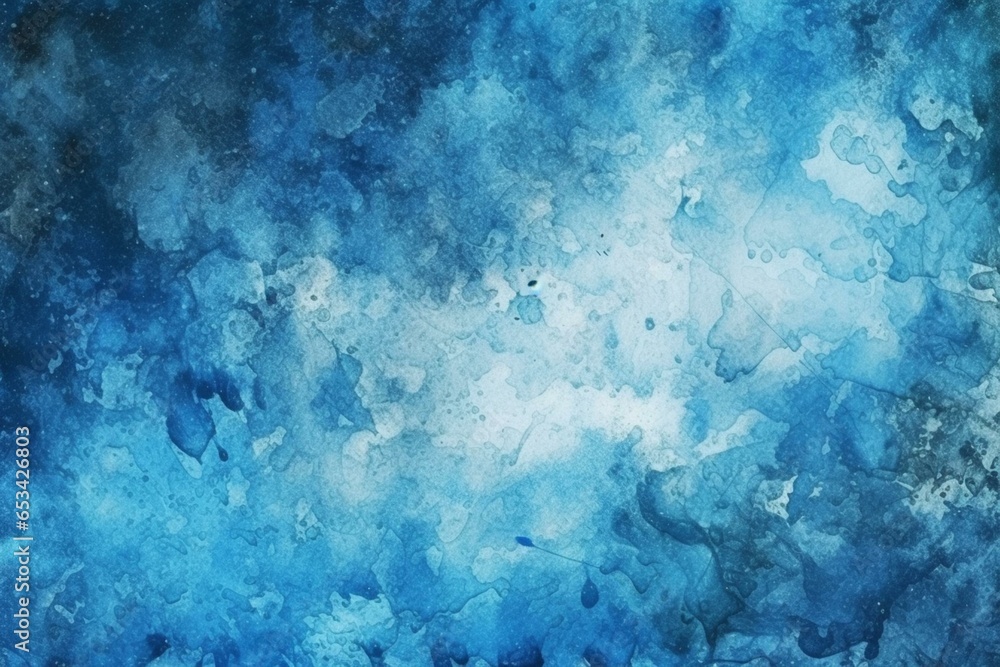 Grunge dark blue watercolor background with abstract texture for banners. Generative AI - obrazy, fototapety, plakaty 