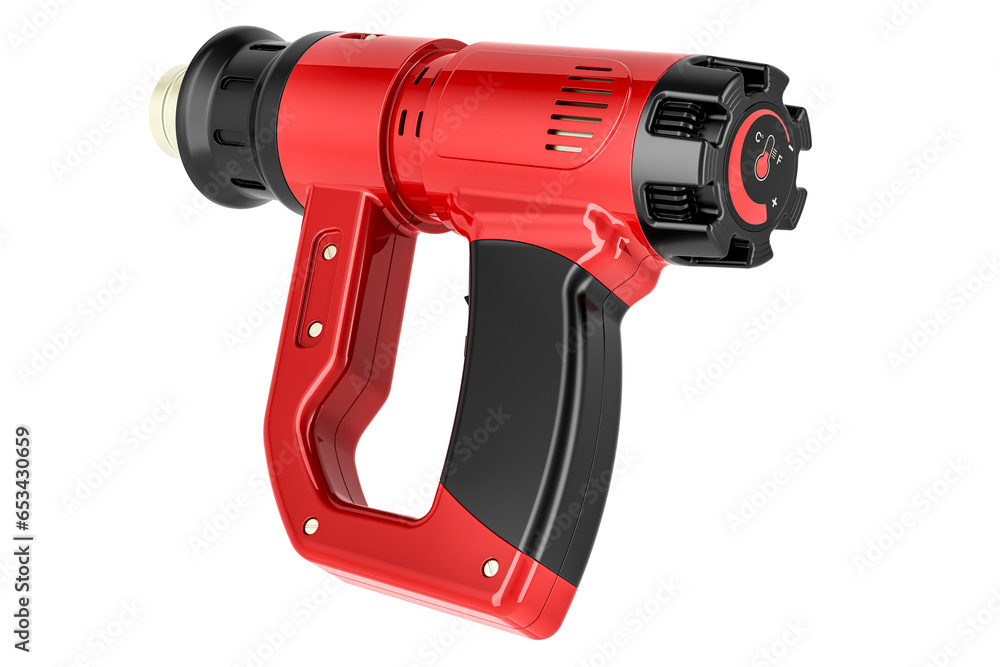 Heat gun, dryer. 3D rendering isolated on transparent background Heat gun, dryer. 3D rendering isolated on transparent background