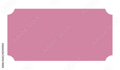 Raffle Ticket Shape Pink