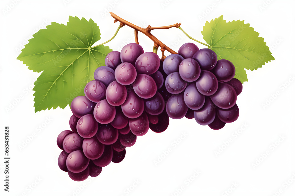 Fototapeta premium grape llustration transparent background png 