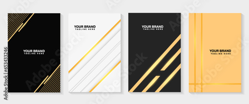 Elegant marble texture set. Collection of vector backgrounds with black and white striped patterns for covers, invitation templates, wedding cards, contemporary menu designs, notebooks.vector