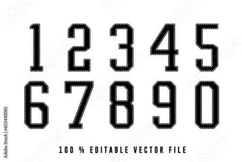 Classic Sport basketball Jersey Number vector.