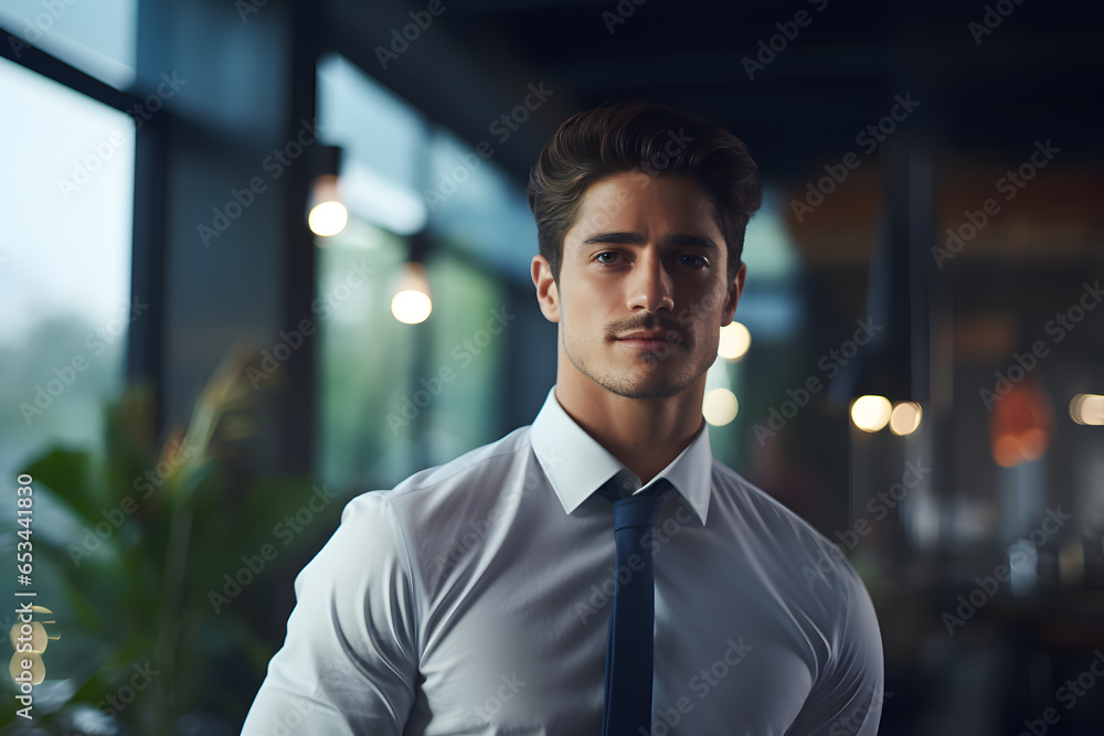 Portrait of a Handsome businessman at his office Portrait of a Handsome businessman at his office