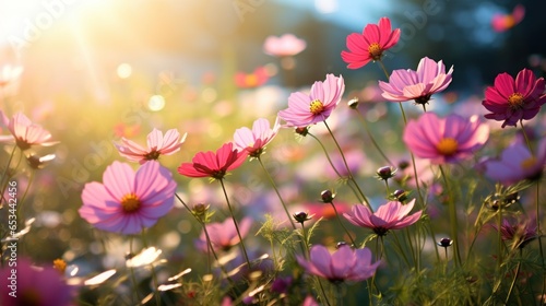 Bokeh Background with Cosmos Flower