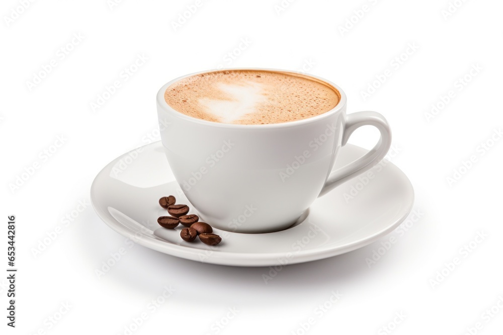 Coffee Cup on Seamless White Background