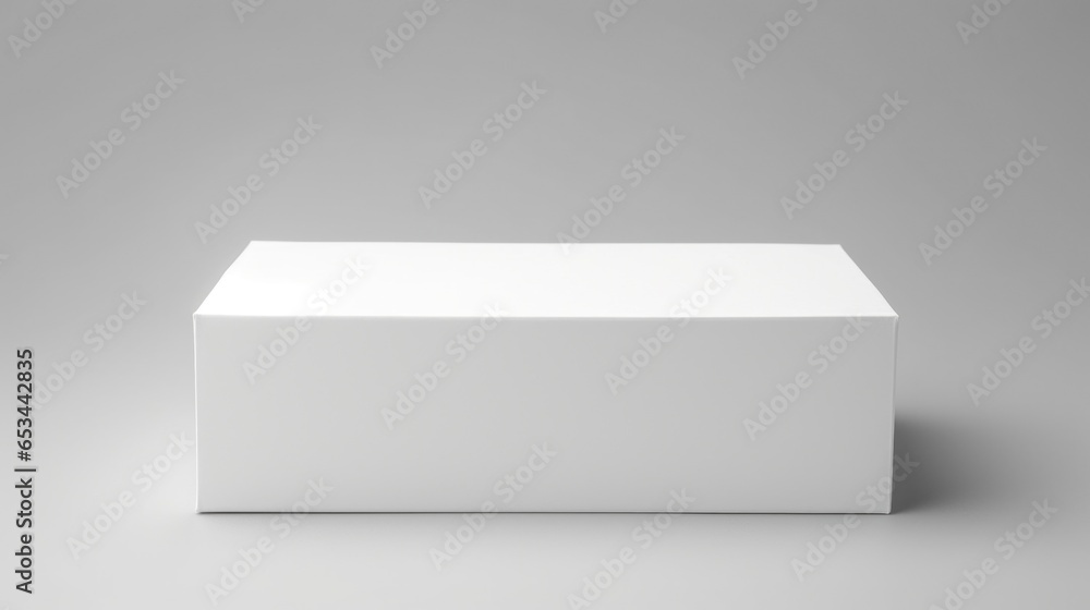 Clean White Paper Food Box on White Background Clean White Paper Food Box on White Background