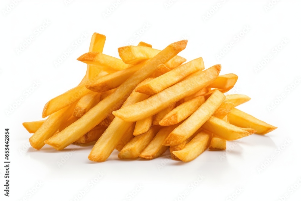 French Fries on Seamless White Background French Fries on Seamless White Background