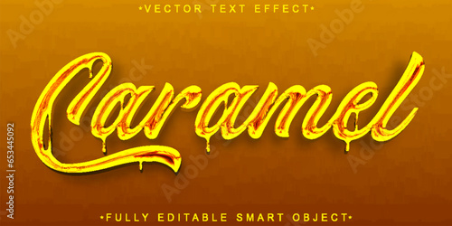 Caramel Vector Fully Editable Smart Object Text Effect