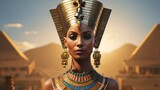 Portrait of queen Nefertit.generative ai 