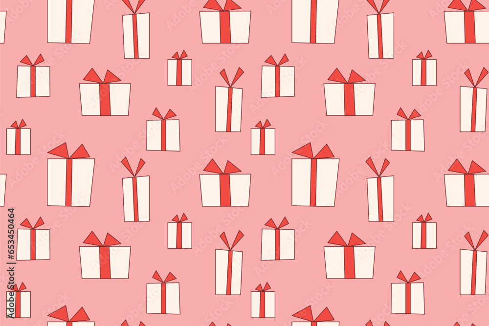 christmas seamless pattern with present box; great for greeting cards wrapping paper, wallpaper- vector illustration christmas seamless pattern with present box; great for greeting cards wrapping paper, wallpaper- vector illustration