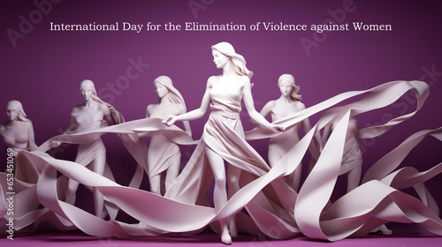 International Day for the Elimination of Violence against Women Poster, Origami Style