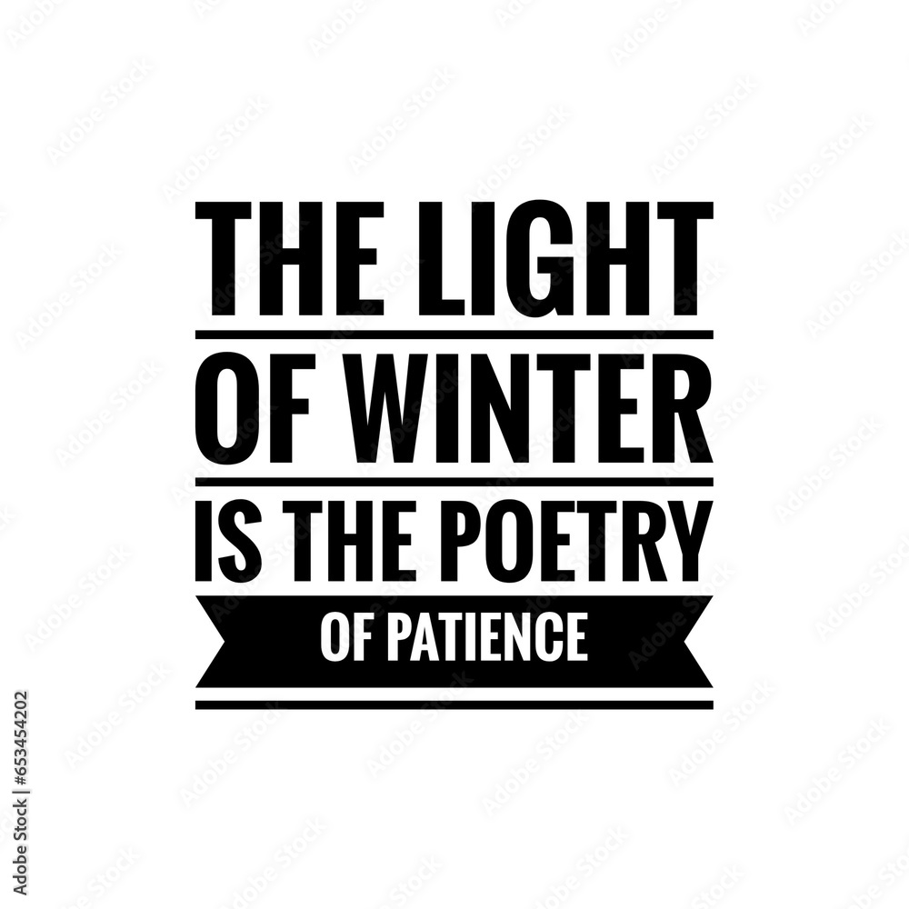 Fototapeta premium Poetic Quote Illustration about Winter