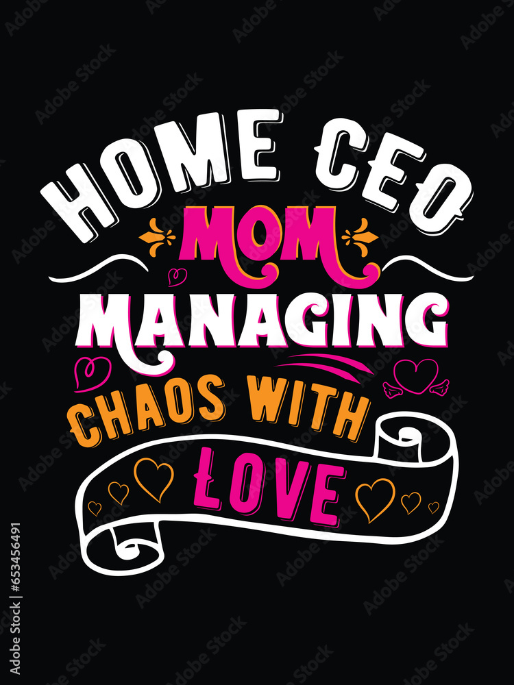 Obraz premium mother's day typography t shirt design print template