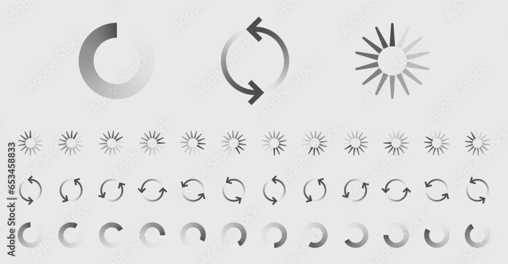Circular Loading Buffering Icons Vector Set Video Ready for Animation Gif All Keyframes Frames Bufring Circle Waiting for Connection Buffer Preloader Download Symbol Easy Replace Color Circular Loading Buffering Icons Vector Set Video Ready for Animation Gif All Keyframes Frames Bufring Circle Waiting for Connection Buffer Preloader Download Symbol Easy Replace Color