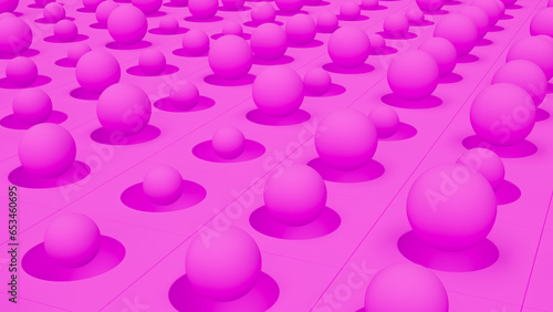 Pink sphere. Pastel background. 3d rendering