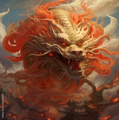  angry chinese dragon