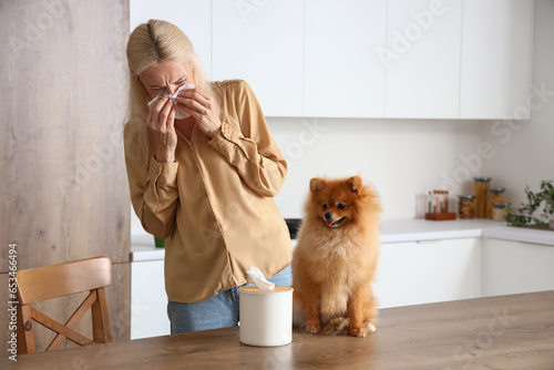 Allergic mature woman with ...