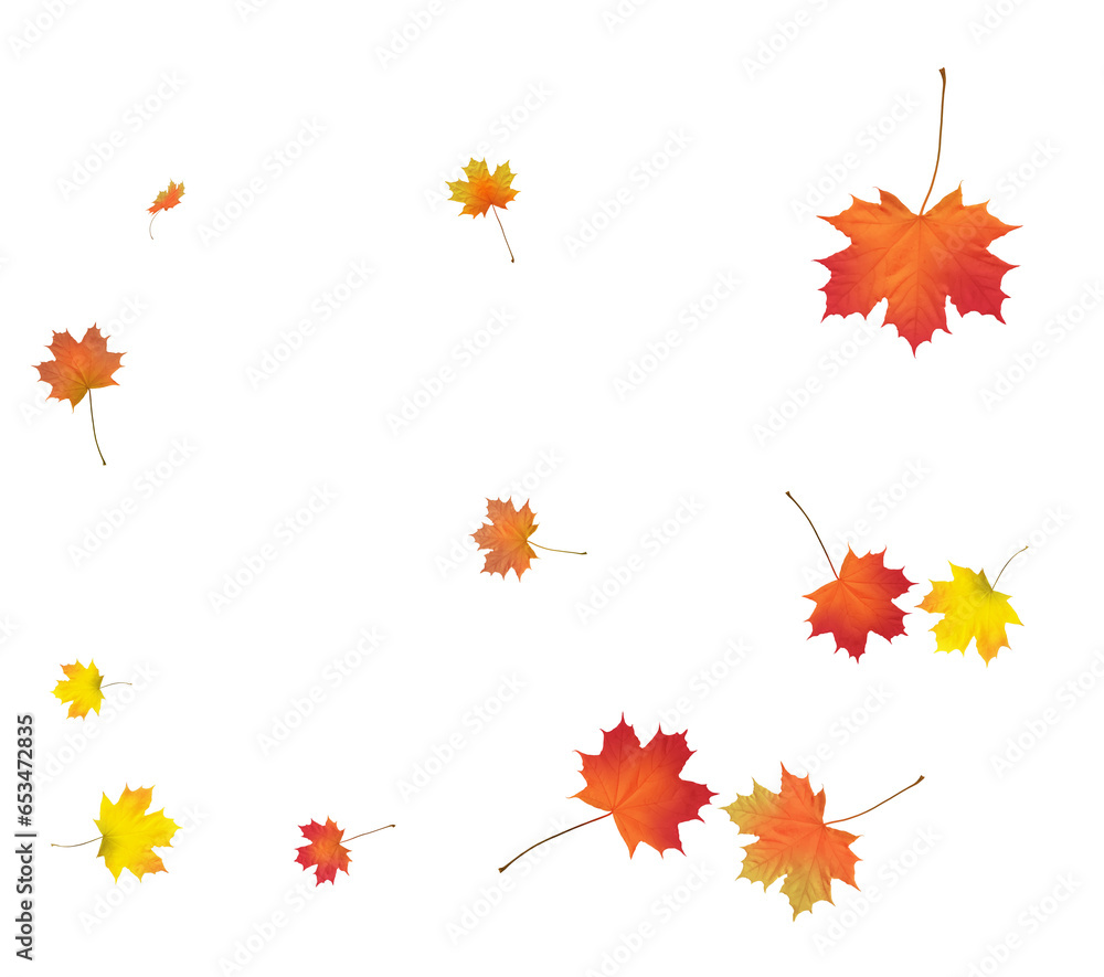 Fototapeta premium Background with golden autumn leaves