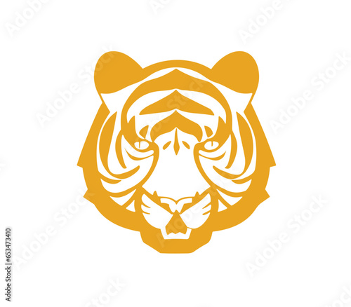 Fototapeta Naklejka Na Ścianę i Meble -  Tiger head logo jaguar design cartoon leopard PNG symbol
