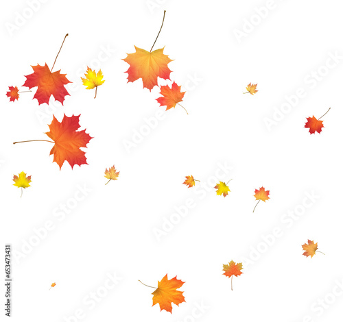 Pattern with Colorful Autumn leaves.