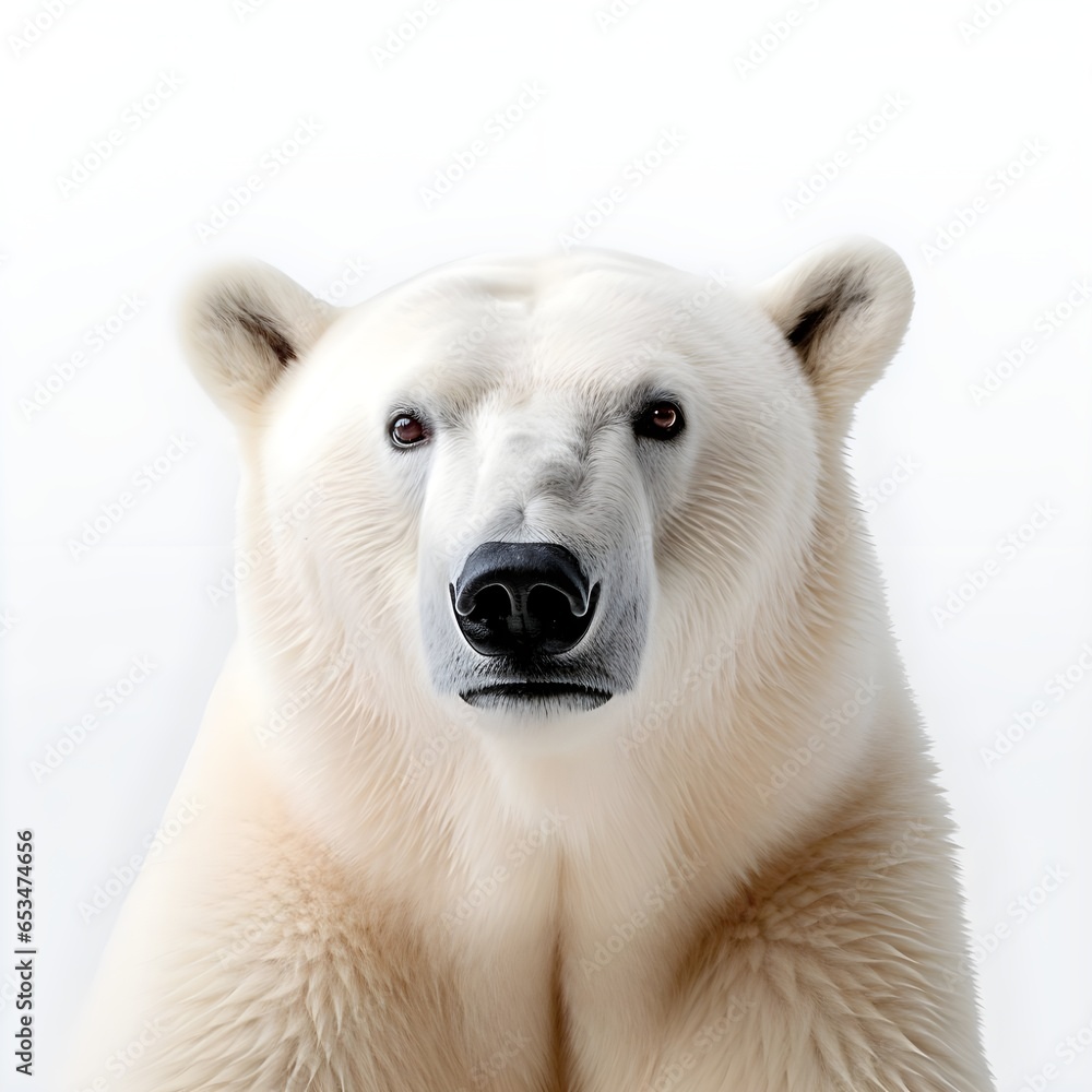 white polar bear close up portrait with white background white polar bear close up portrait with white background